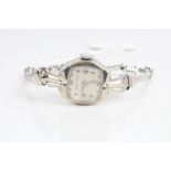 Ladies' Wittnauer white gold (14k) cocktail watch