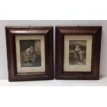 Pair of Heavy Framed Old Style Prints