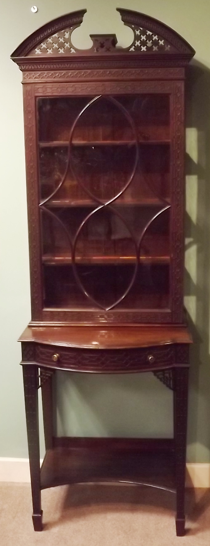 Edw. Period Slimline Mahogany Silver Cabinet