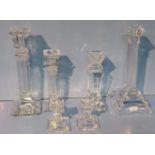 Selection of Kenneth Turner and Galway Crystal Candle Sticks