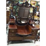 Vict Mahogany Cabriole Leg Duchess Dressing Table