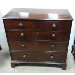 Vict Period Mahogany 2 Over 3 Chest of Drawers