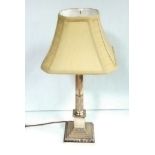 Vict Silver Plate Converted Table Lamp