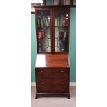 Stunning Quality Edw. Walnut Bureau Bookcase