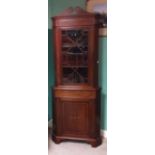 Stunning Quality Edw. Inlaid Mahogany Corner Display Cabinet