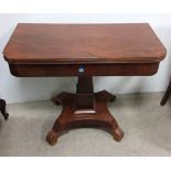 Vict Mahogany Turnover Tea Table