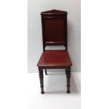 Quality Vict Mahogany Hall Chair