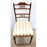 Late Vict Inlaid Rosewood Occasional Chair