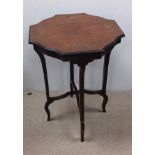 Edw Inlaid Rosewood Occasional Table