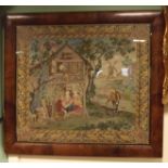 Large Vict Rosewood Framed Tapestry