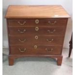 Stunning Georgian Mahogany Miniature Chest Dim: 76 cm, W 44 cm,