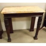 Very Rare William IV Rosewood Marbletop Console Table