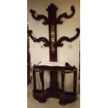 Rare Quality Vict Mahogany Serpentine Branch Hallstand