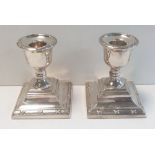 Pair of Vict Solid Silver Candlesticks