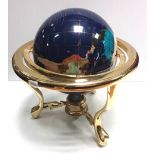 World Globe on Brass Stand