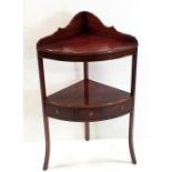 George III Style Mahogany Corner Wash Stand