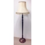 Mahogany Standard Lamp & Shade