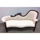 Vict Style Mahogany Chaise Lounge