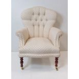 Vict Style Upholstered Armchair