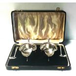 Pair of Solid Silver Sauce Boats & Ladles in Original Box