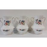 3 Royal Tara Bulbous Vases
