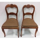 Pair of French Walnut Side Chairs