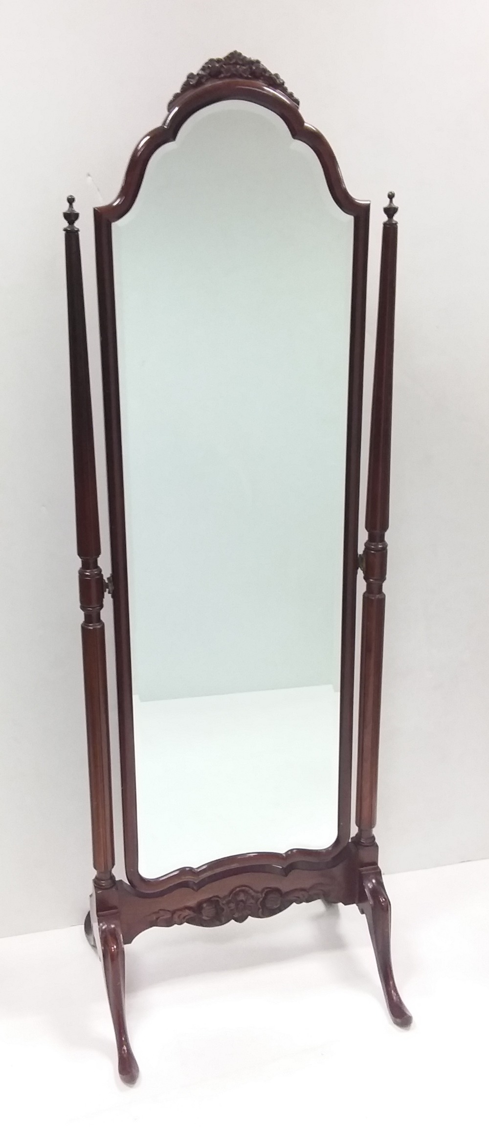 Superb Quality Vict Style Mahogany Cheval Mirror