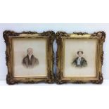 Pair of Vict Gilt Framed Portraits