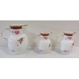 Set of 3 Coalport Graduated Jugs