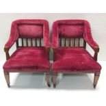 Pair of Quality Edw Inlaid Mahogany Upholstered Armchairs