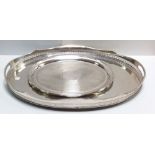 Large Silver Plate Tray plus Salver