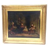 Stunning 19th Century Oil on Canvas in Heavy Gilt Frame