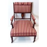 Edw Period Inlaid Rosewood Ladies Chair