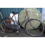 A 1920's French lady's bicycle with Hercules seat - for restoration or prop use
