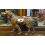 A copper clad model of a setter dog