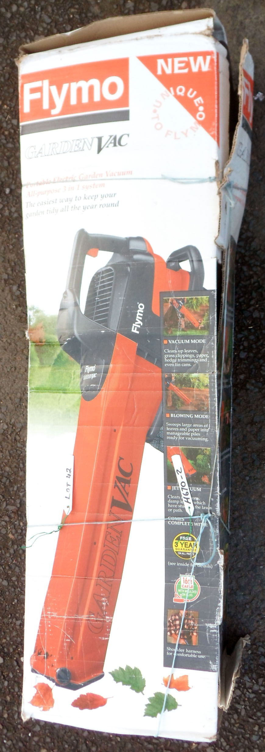 A Flymo garden vac - boxed