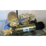 Four items of brassware including limited edition horse brasses on martingale commemorating the