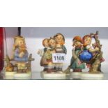 Seven Hummel figures, comprising Meditation (13/2/0), Little Sweeper (171), Surprise (94/3/0),