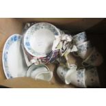 A Wedgwood Clementine pattern six place tea and dessert service including cups and saucers, jug,