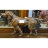 A copper clad model of a setter dog