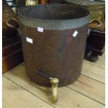 A copper tea urn with spigot - lid missing