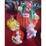 Four Royal Doulton figurines comprising Lady Charmian HN 1949, Picnic HN 2309, Home Again HN 2167