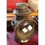 An early 20th Century Lucas No. F14 King's Own oil powered side lamp