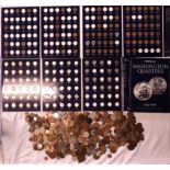 A collection of Great British and foreign coinage including two part sets of Warmans US Lincoln