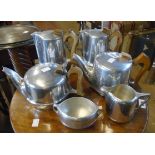 A Picquot Ware tea set - sold with extra hot water jug and teapot