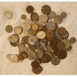 A collection of 20th Century Great British coinage including Half Crown, three Florins and one