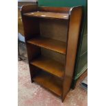 A 17 1/2" mid 20th Century stained wood four shelf open bookcase