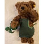 A 9 1/2" modern Steiff Bears of the Week brown Teddy bear with ear tag and label - Saturday's Bear