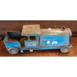 A 20" long vintage tin plate Tri-ang Express locomotive in blue