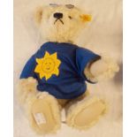 A 13 1/2" modern Margarete Steiff commemorative seasonal Teddy bear with ear tag, label and